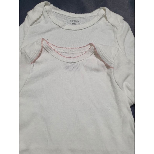 Body chip dài tay trắng trơn hàng xuất dư cho bé trai bé gái 0-24m