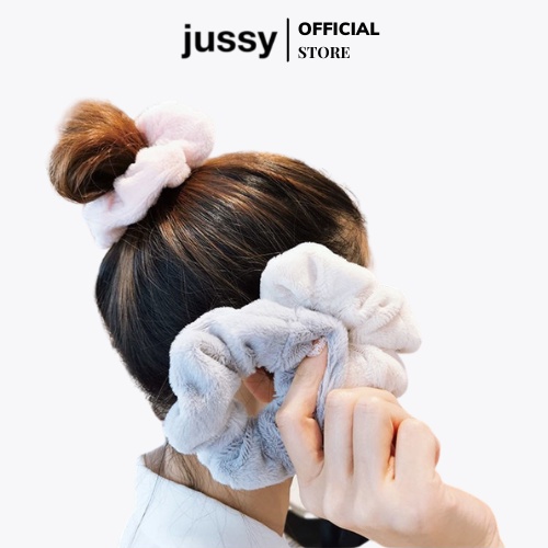 Dây Cột Tóc Scrunchies Chất Len Nhung Mềm Mịn Dây Buộc Tóc Jussy Fashion Thiết Kế 1 Màu Trơn Đơn Giản Dễ Thương [1 SỢI]