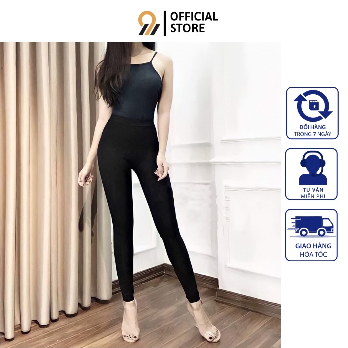 Quần legging nữ giữ nhiệt M9 cạp cao co giãn loại 1