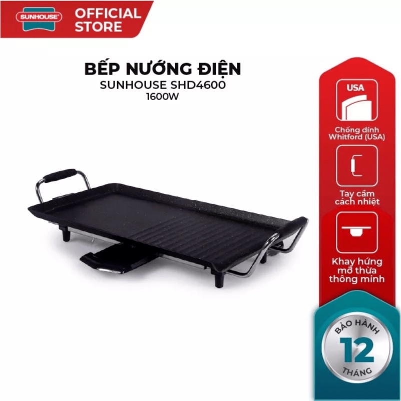 BẾP NƯỚNG ĐIỆN SUNHOUSE SHD4600