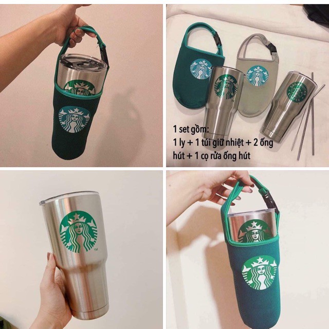 [ 900ML] Cốc Giữ Nhiệt, Bình Nước Giữ Nhiệt, Ly Giữ Nhiệt Yeti Thái Lan  Kèm Túi Xách, 2 Ống Hút Và Cọ Rửa - Ngẫu nhiên | BigBuy360 - bigbuy360.vn