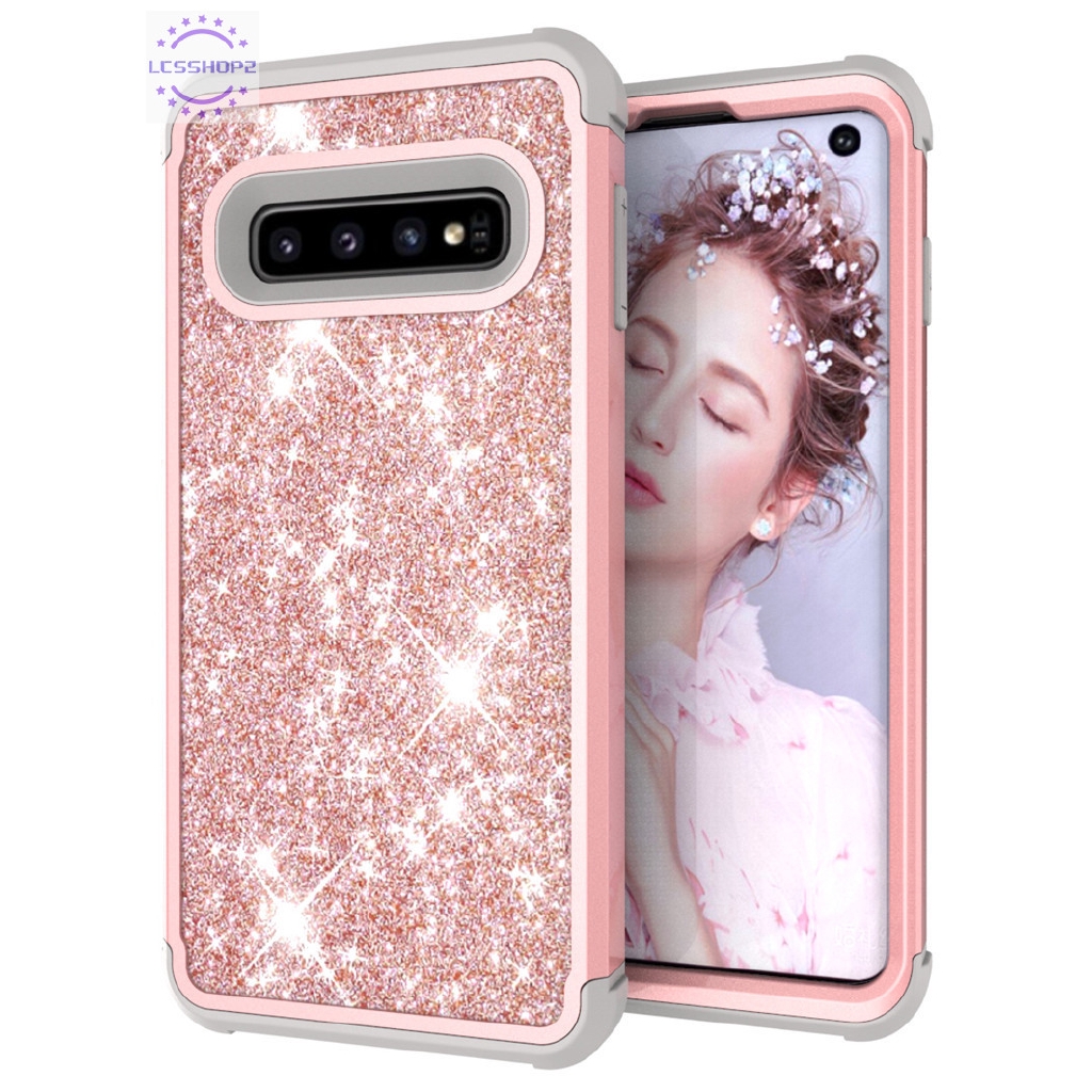 For Samsung Galaxy Mobile Phone Case Powder Cover Flash All-inclusive Drop Protection Two-in-one S10 