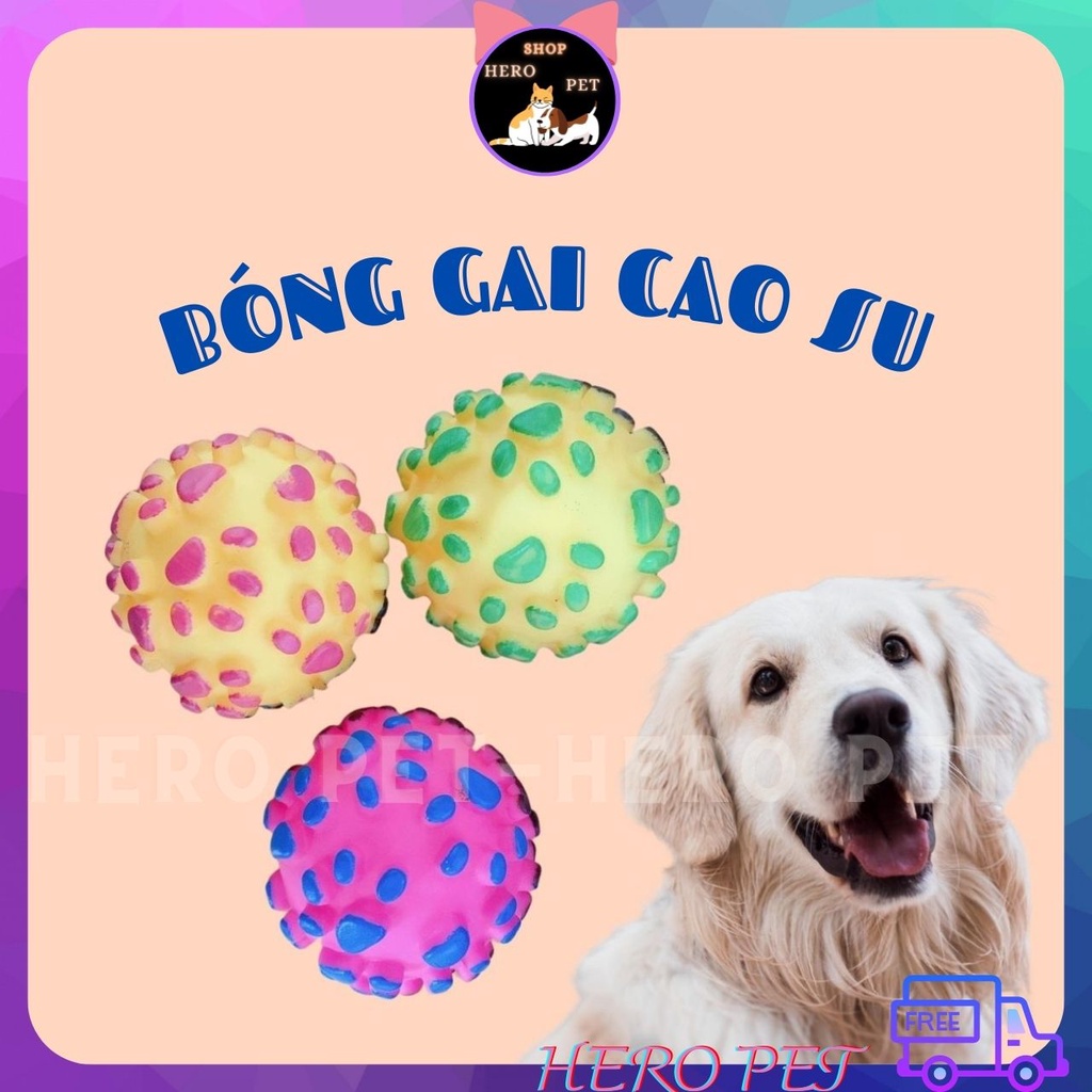 Bóng Gai Cao Su, Bóng Đồ Chơi Cho Chó Mèo - Hero Petshop