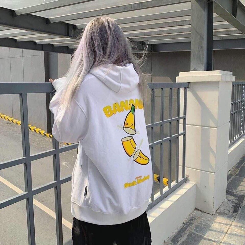 áo khoác hoodie nỉ mũ khoá kéo chuối cắt khúc chất đẹp unisex