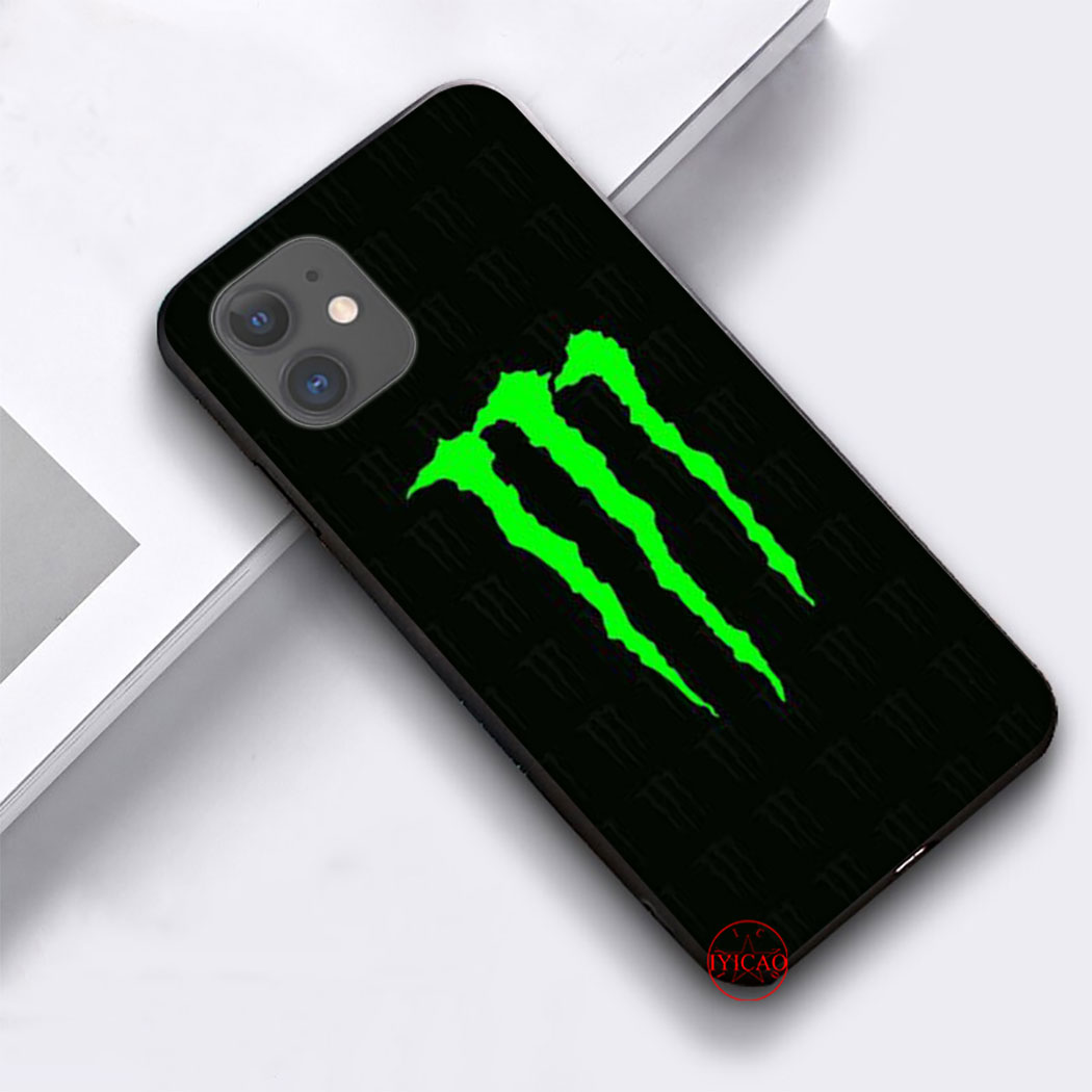 YN95 Monster Energy Silicone Case Soft Cover iPhone 5 5s 6 6s 7 8 Plus X XR XS Max SE 2020