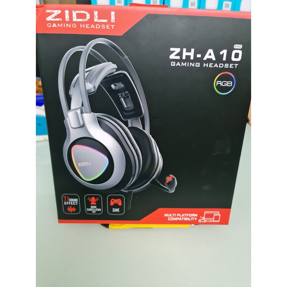 Tai nghe Gaming ZIDLI ZH-A10 7.1 RGB ENC - Hàng Chính Hãng