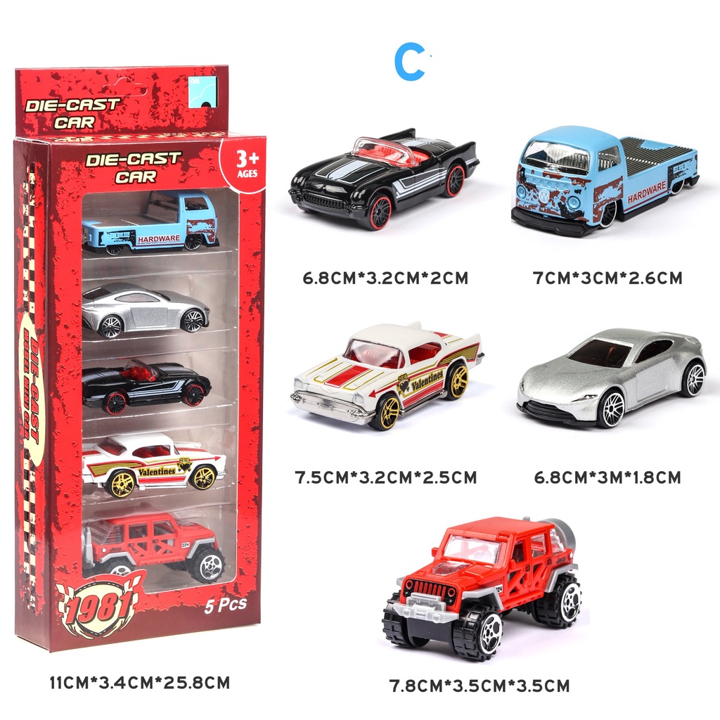 BỘ 5 SIÊU XE MÔ HÌNH KIM LOẠI