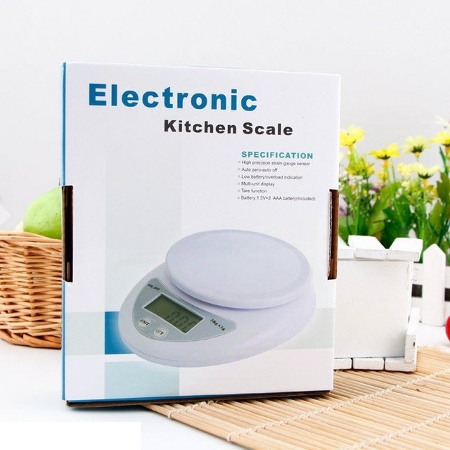 Cân Điện Tử Mini Cao Cấp Cân Thực Phẩm Nhà Bếp Electronic Kitchen Scale 5Kgx1g