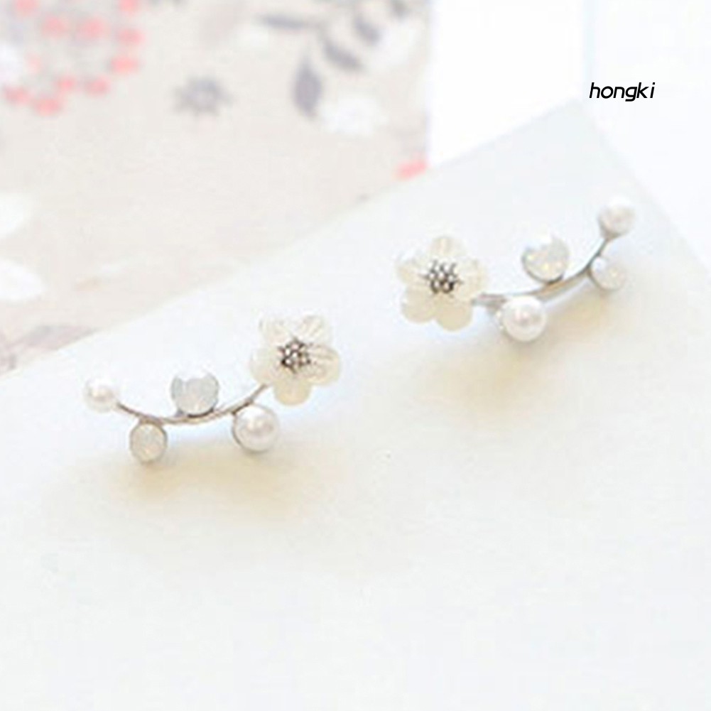 Bông tai hình hoa lá nhẹ nhàng thanh lịch cho nữ