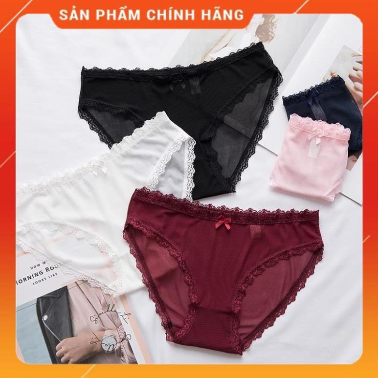 Quần Lót Nữ Ren Cao Cấp Kháng Khuẩn Sexy Gợi Cảm Ôm Dáng Không Tạo Hằn 1016