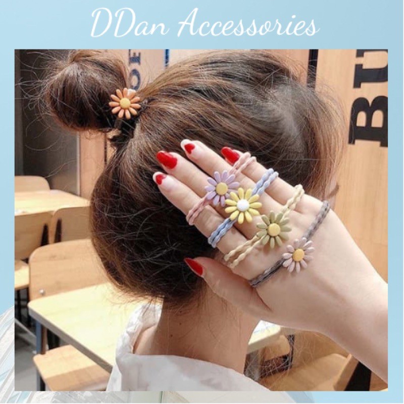 Dây buộc tóc hoa cúc cột tóc xinh xắn chun buộc tóc dễ thương hàn quốc