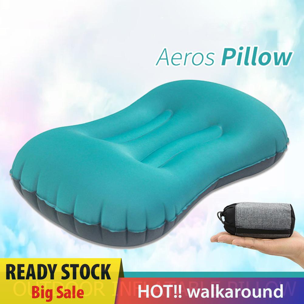 walkaround Portable Inflatable Air Pillows Foldable Camping Travel Sleeping Pillow