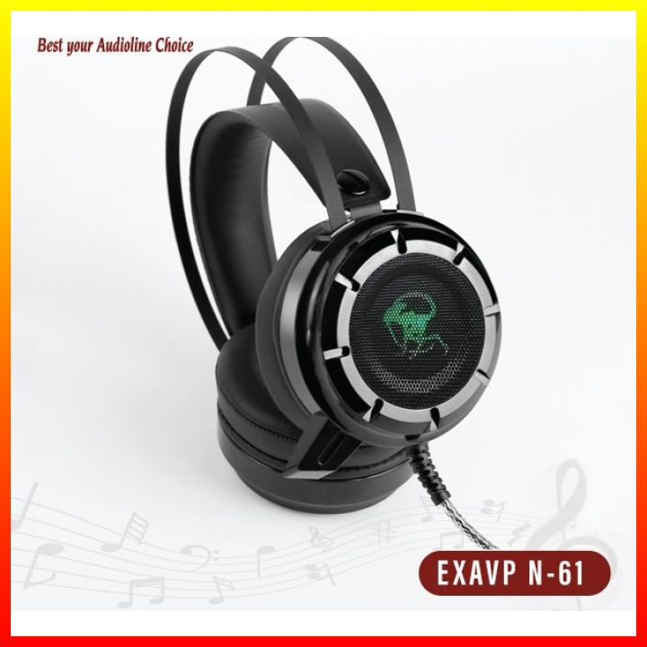 Tai Nghe Chụp Gaming Kèm Mic N61 Đèn Led Dành Cho Game Thủ Có Dây