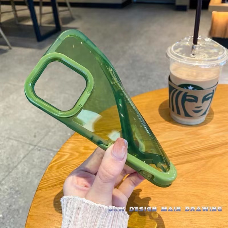 Ốp Điện Thoại Trong Suốt Màu Dạ Quang Có Túi Khí Chống Sốc Cho iPhone 13 12 11 Pro MAX XR IX XS MAX