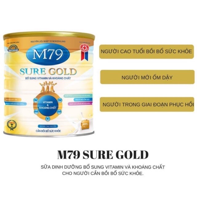 Sữa m79 sure gold 900g