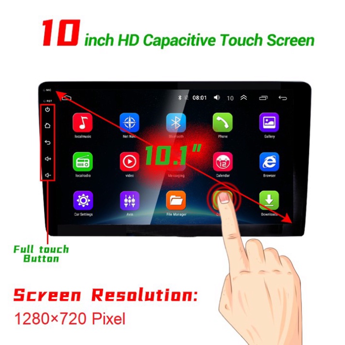 Màn hình DVD Android dành cho ô tô thương hiệu Phisung: Kích thước màn hình 9 và 10inch 4G, Wifi, Ram 4G, Rom 64G {CHÍNH