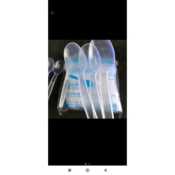 Bịch 90 muỗng nhựa trắng trong