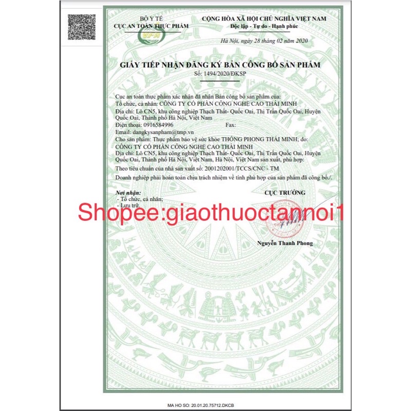 Thống Phong Thái Minh (Chính hãng)- Hỗ trợ giảm acid uric máu, giảm nguy cơ viêm khớp do gout.