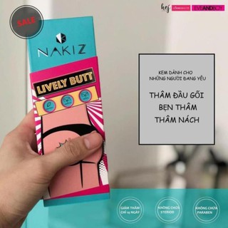 Nakiz lively butt - kem thoa thâm & mụn vùng mông/ bẹn/nhủ hoa/ lưng/ nách/ cùi chỏ/ đầu gối