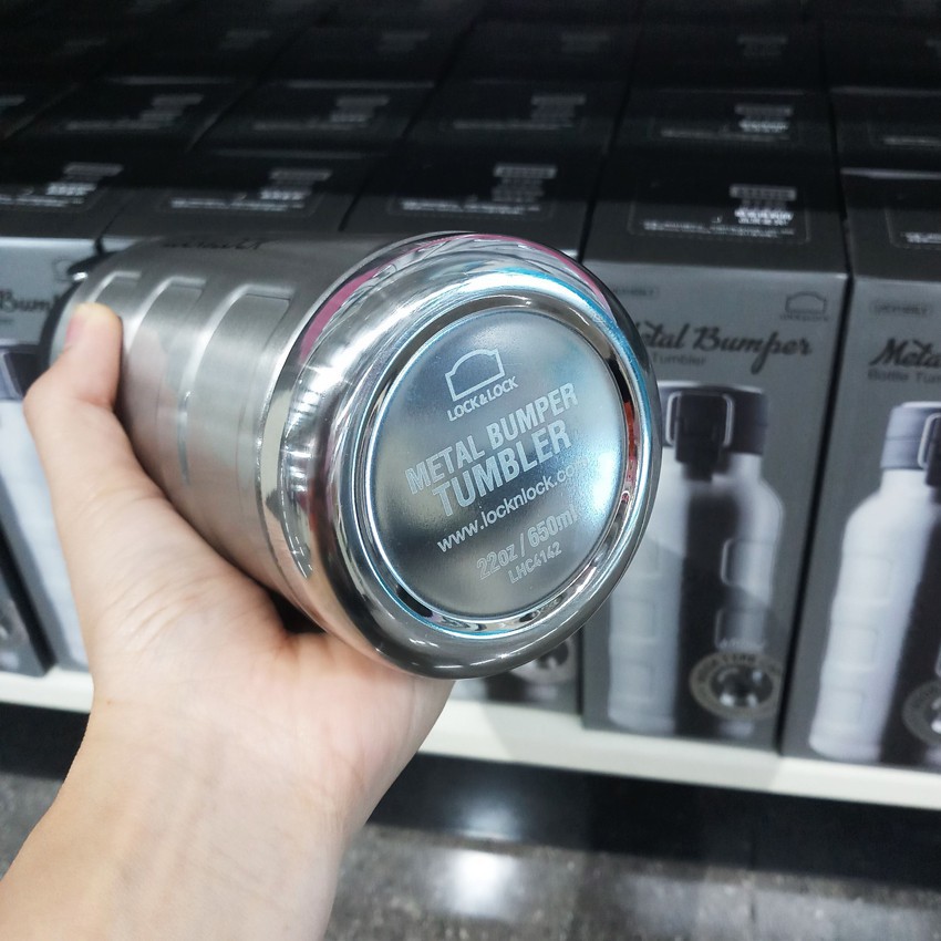 Bình Giữ Nhiệt Lock&Lock Metal Bumper Bottle Tumbler LHC4141SLV [470ML] LHC4142SLV [650ML]