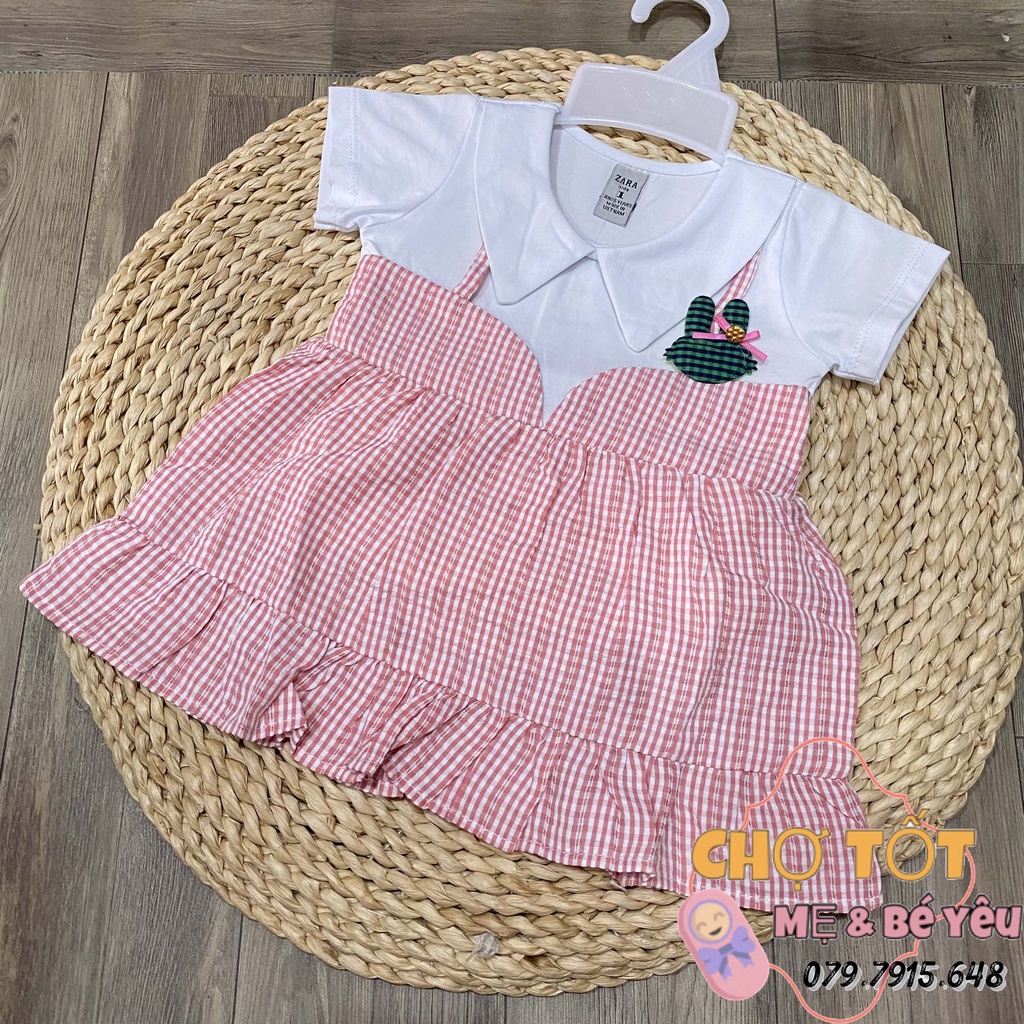 Set đầm thun kate hàn giả yếm siêu xinh (1-5