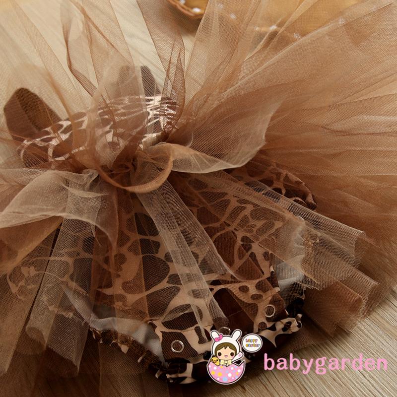 Áo Liền Quần Dạng Lưới Không Tay In Hình Hươu Dành Cho Bé Gái 0-24 Tháng Tuổi