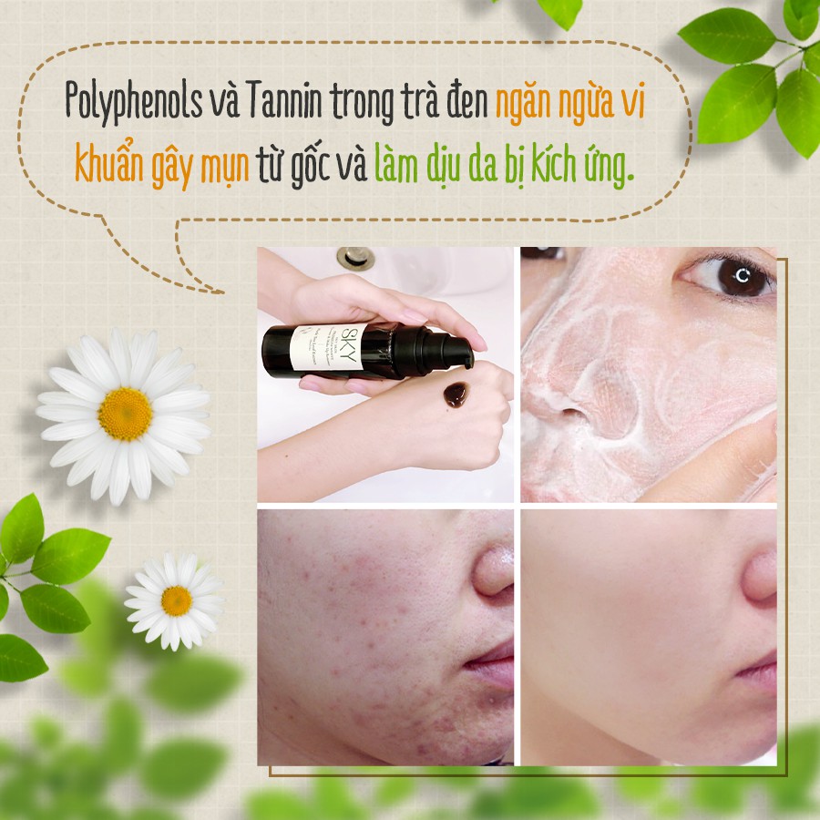 Sữa Rửa Mặt Trà Đen SKY USA + Tặng Khăn Giấy Tẩy Trang Farm Skin + 2 Mask Cá Tầm | BigBuy360 - bigbuy360.vn