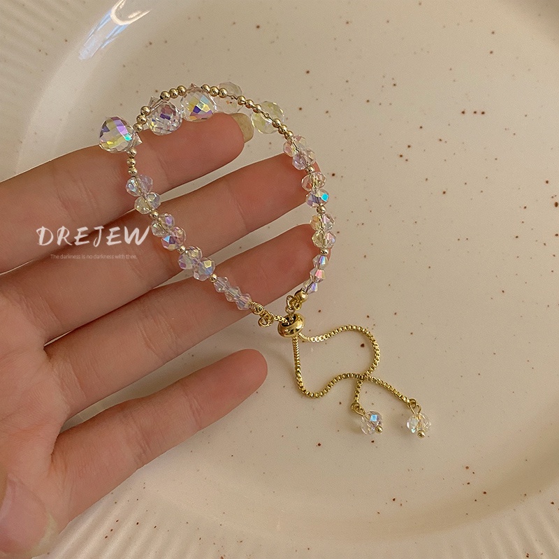 DREJEW Vòng đeo tay đính đá lấp lánh thời trang dành cho nữ