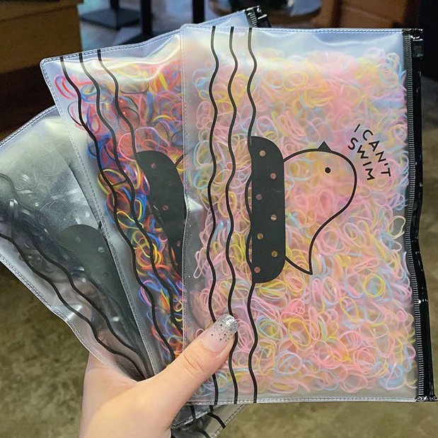 SET 1000 DÂY BUỘC TÓC CAO SU NHIỀU MÀU ĐA NĂNG HAGU THỜI TRANG