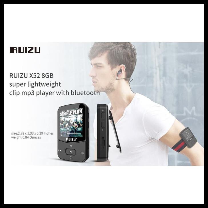 Máy Nghe Nhạc Mp3 Ruizu X52 8g Kết Nối Bluetooth 4.0 Tft V X02 Đen