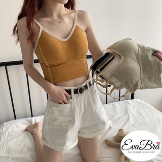 ÁO LÓT BRA CROPTOP COTTON VIỀN GÂN TẠO EO THON HỞ LƯNG QUYẾN RŨ FREE SIZE 40-55 KG MÃ A916