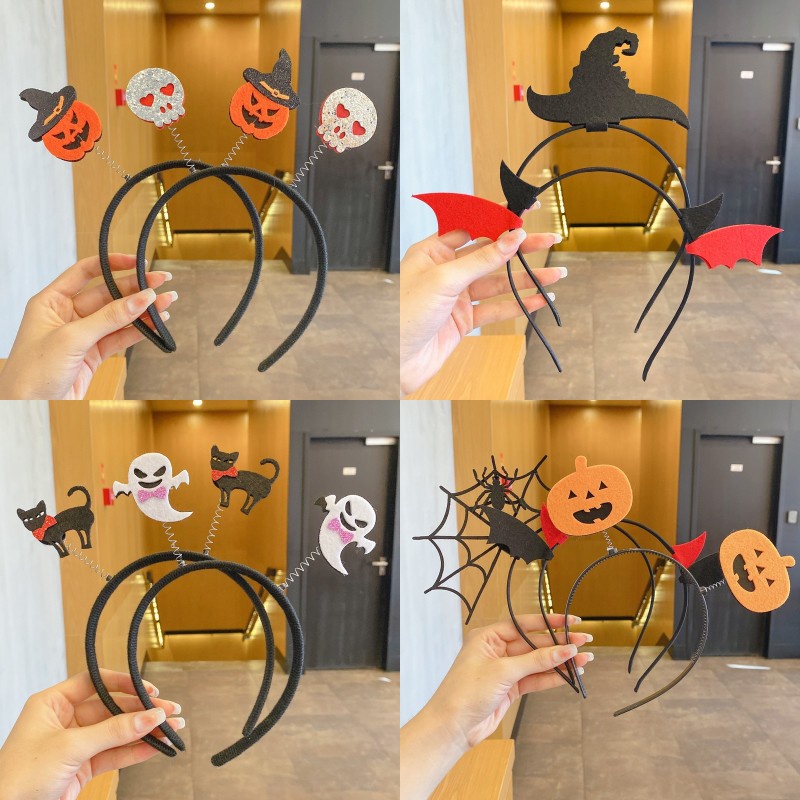 Băng Đô Cài Tóc Màu Đen Phong Cách Halloween Đáng Yêu