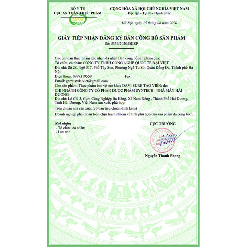 DV 5.1Tảo xoắn Đại Việt - Hỗ trợ tăng sức đề kháng -Spirulina Diamond (100 viên