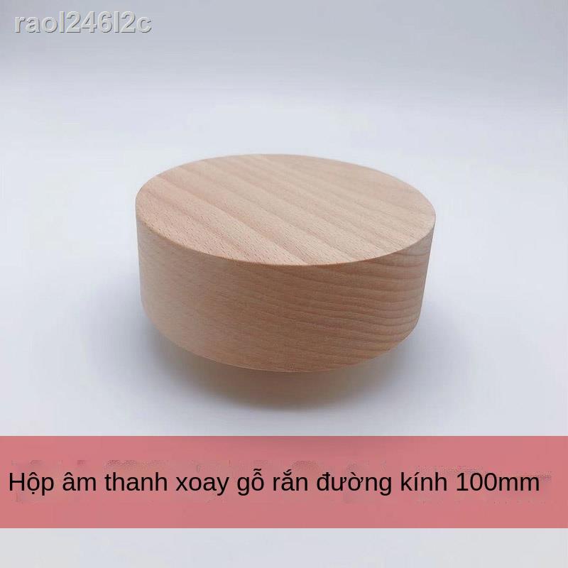 Đồ thủ công bằng gỗ Hộp âm nhạc đế xoay Phụ kiện tự làm trang trí chế biến tùy chỉnh hộp âm nhạc gỗ rắn m