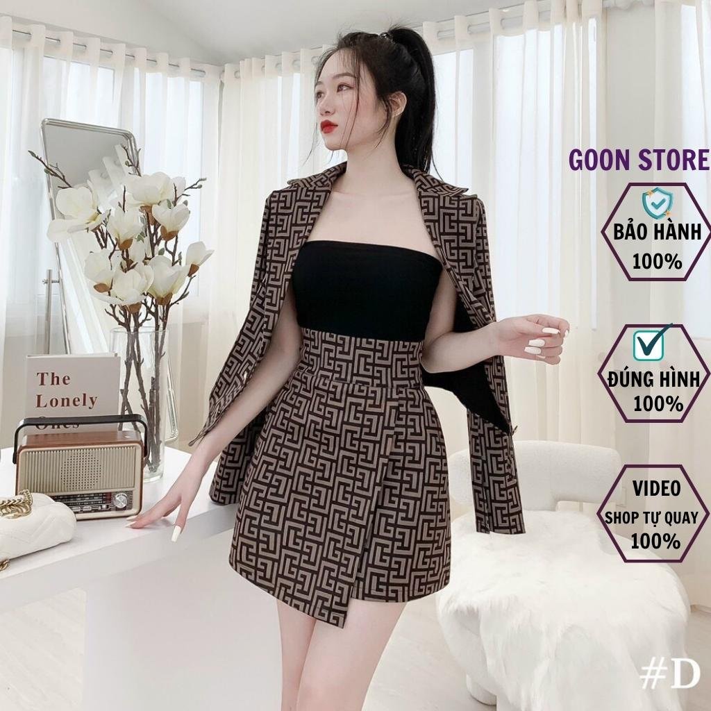 Set Vest hàng thiết kế cao cấp mix áo và chân váy siêu đẹp phong cách trẻ trung, sang chảnh