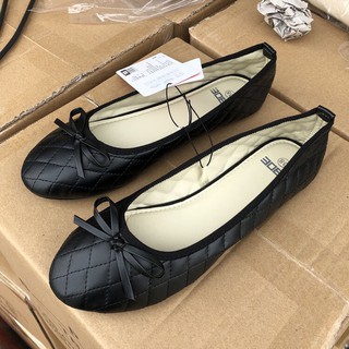 Giày búp bê nữ hình quả trám, da mềm