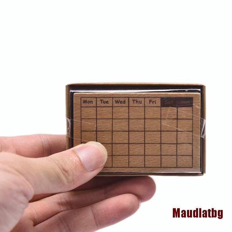 MABG Vintage Stopwatch Menu Time Plan Stamp DIY Wooden Rubber Stamps For Scrapbo