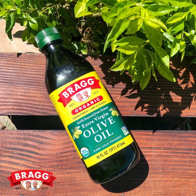 Dầu olive hữu cơ nguyên chất ép lạnh Bragg Extra Virgin Olive Oil 946ml