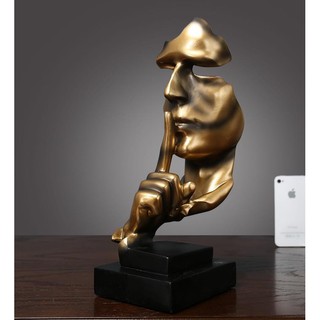 🔥SALE 🔥Tượng decor im lặng là vàng