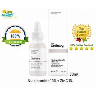 Serum giảm mụn The Ordinary Niacinamide 10% + Zinc 1% ( 30ml + 60ml)