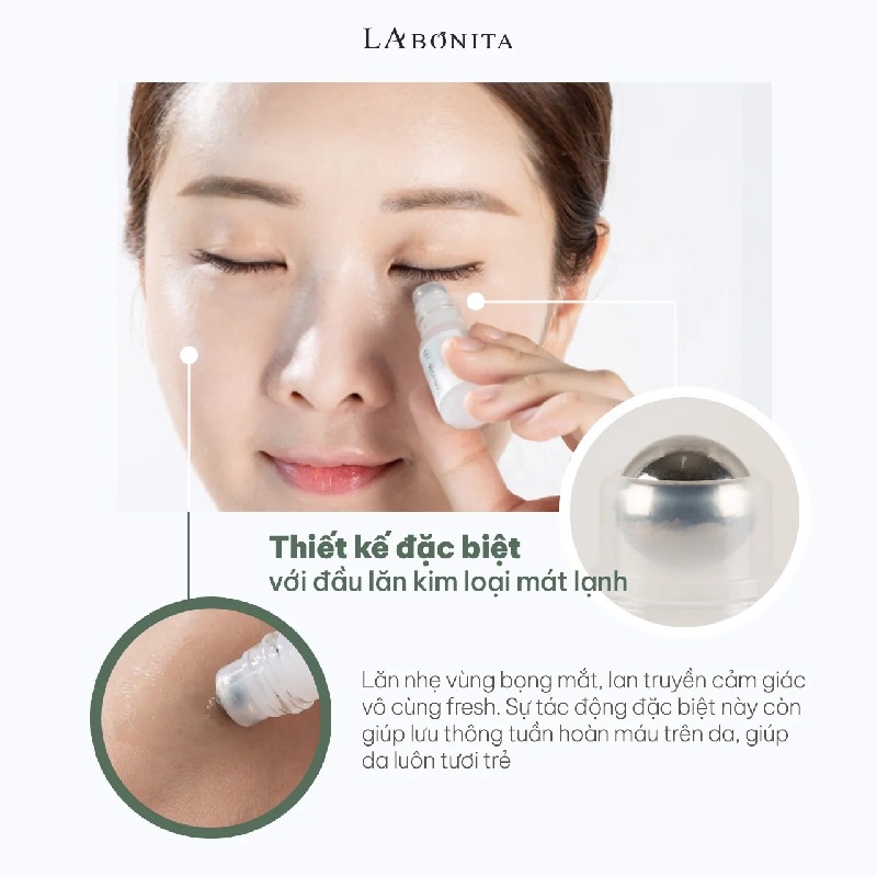 Huyết thanh lăn mắt chống nhăn Set 10 Lọ La Bonita Ozy Aegyo Roll 5ml/lọ