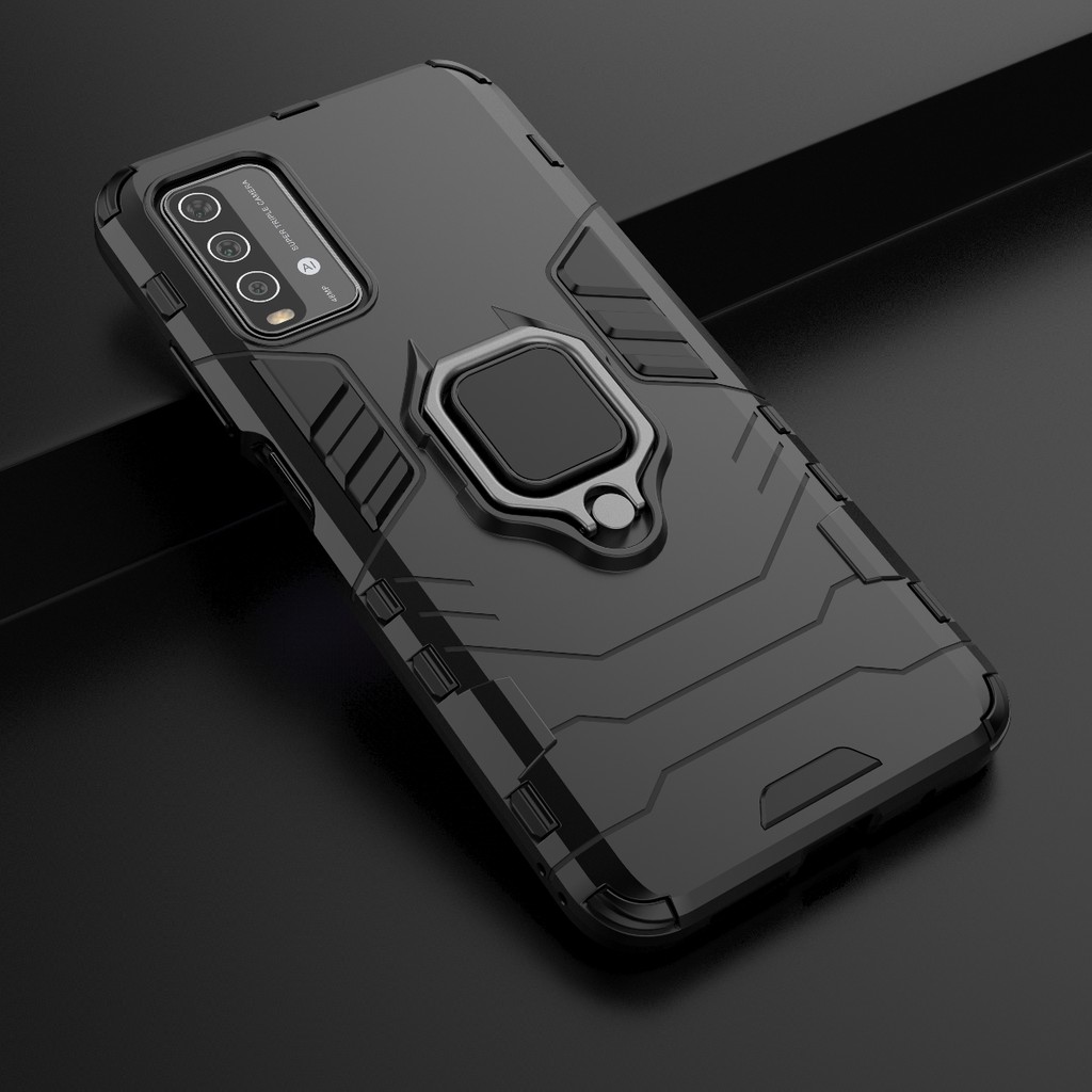 Ốp lưng Redmi 9T / Redmi Note 9 4G 2021 / Redmi 12 chống sốc Iron Man Iring chống sốc cao cấp giá đỡ xem phim