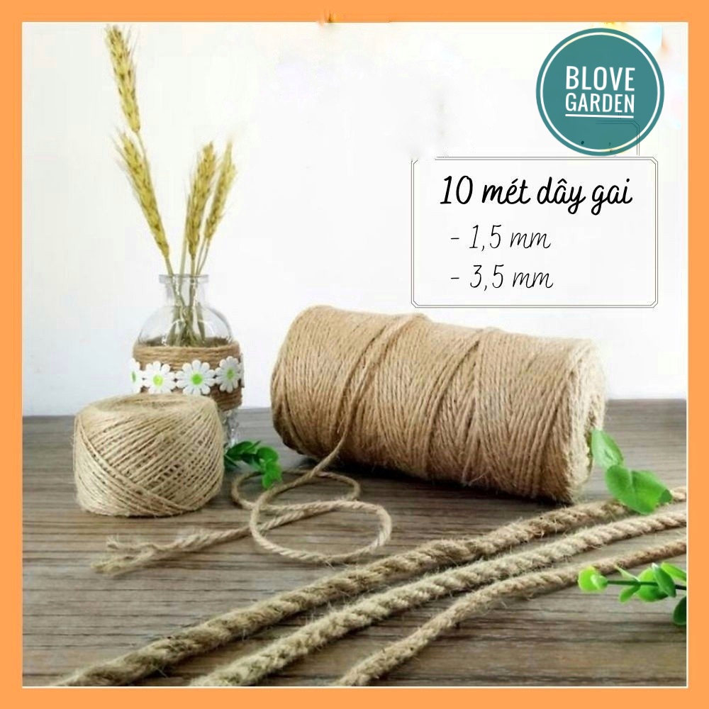 Dây thừng trang trí 1m dây gai trang trí, nguyên liệu làm đồ Handmade, đồ thủ công, tái chế