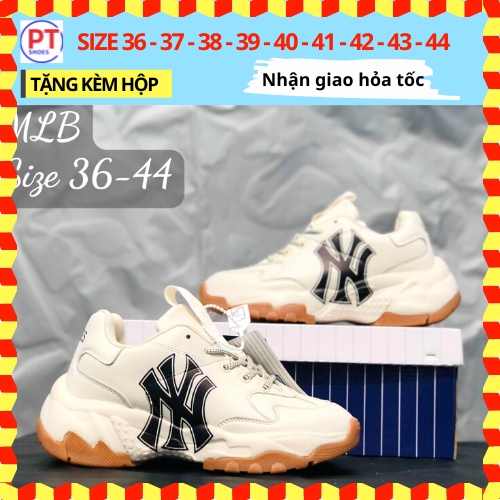 (TẶNG KÈM HỘP+VỚ) Giày Thể Thao Sneaker Nam Nữ Cặp Đôi couple 𝗠.𝗟.𝗕 PT123 màu Trắng Kem Đế Tách Mang ÊM CHÂN