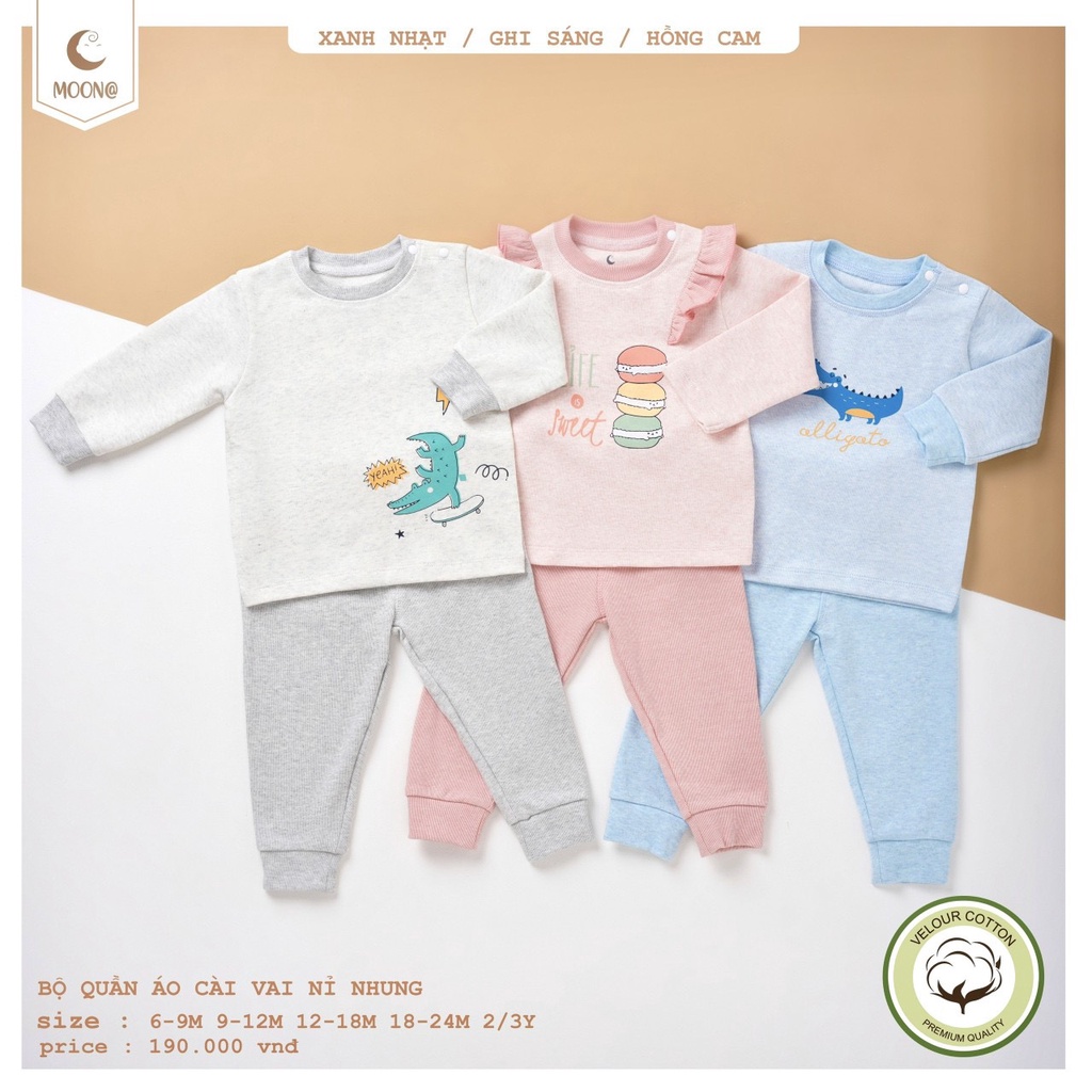 Bộ quần áo dài chất nỉ hãng moon