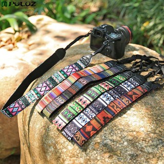 Dây đeo máy ảnh thổ cẩm kiểu Vintage PuLuz - Hàng chính hãng