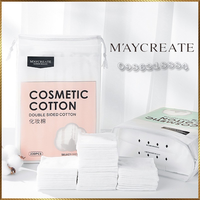 Bông tẩy trang MayCreate 222 miếng BT39