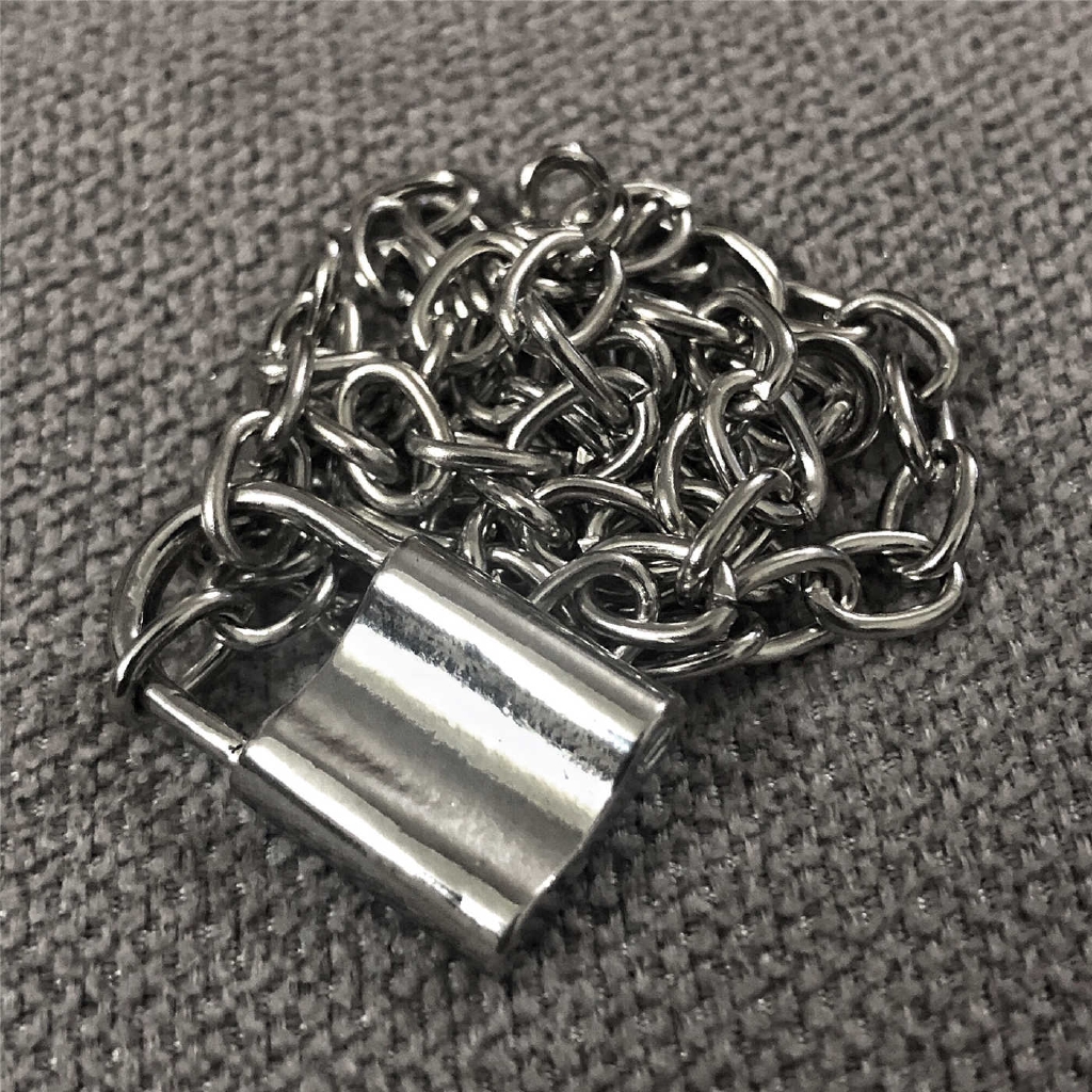 Dây chuyền mặt hình ổ khóa phong cách punk vintage thời trang