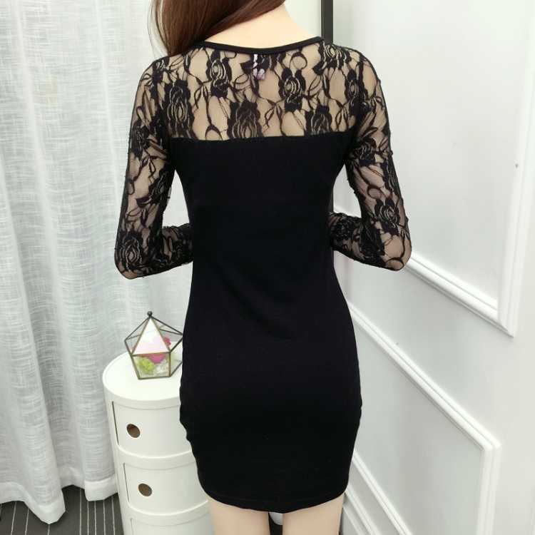 Women's Lace Spring and Autumn Fashion Large Size Thin and thin Medium long sleeved shirt packed | BigBuy360 - bigbuy360.vn