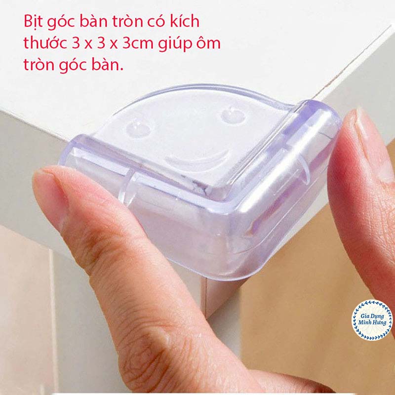 Miếng Bịt Góc Bàn Bịt Cạnh Bàn Silicon CAO CẤP Góc Vuông An Toàn Cho Bé [BỌC GÓC BÀN VUÔNG]